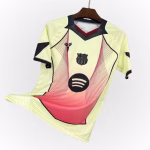 FC Barcelona 2025-26 Limited Yellow Aurora Premium Kit Fans Version