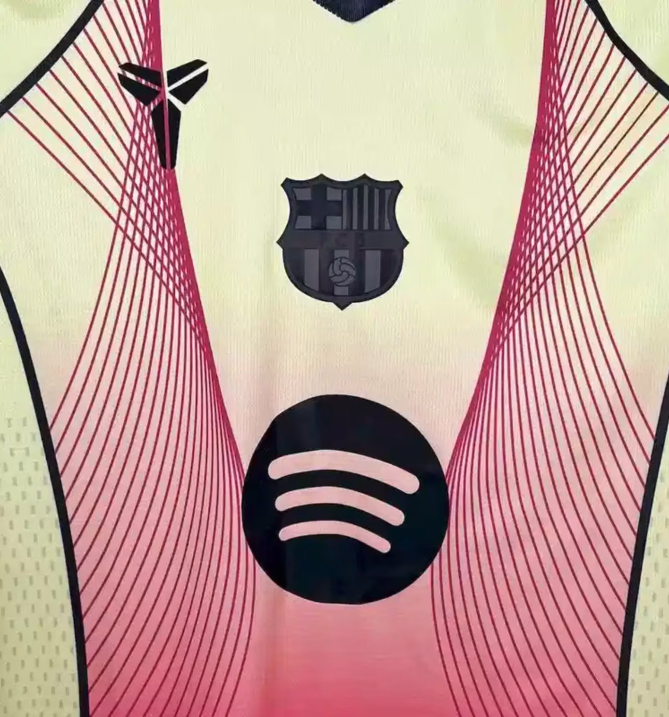 FC Barcelona 2025-26 Limited Yellow Aurora Premium Kit Fans Version