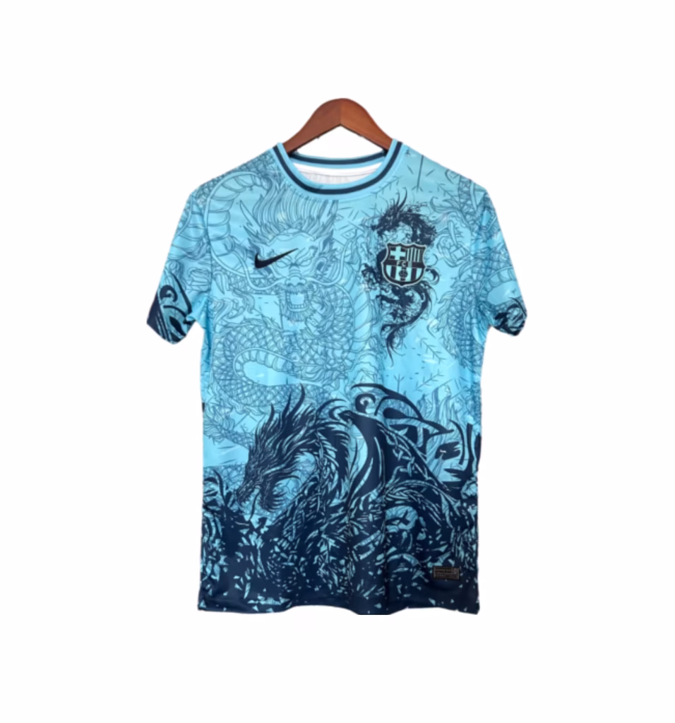 FC Barcelona 2025-26 Limited Blue Dragon Premium Kit Fans Version