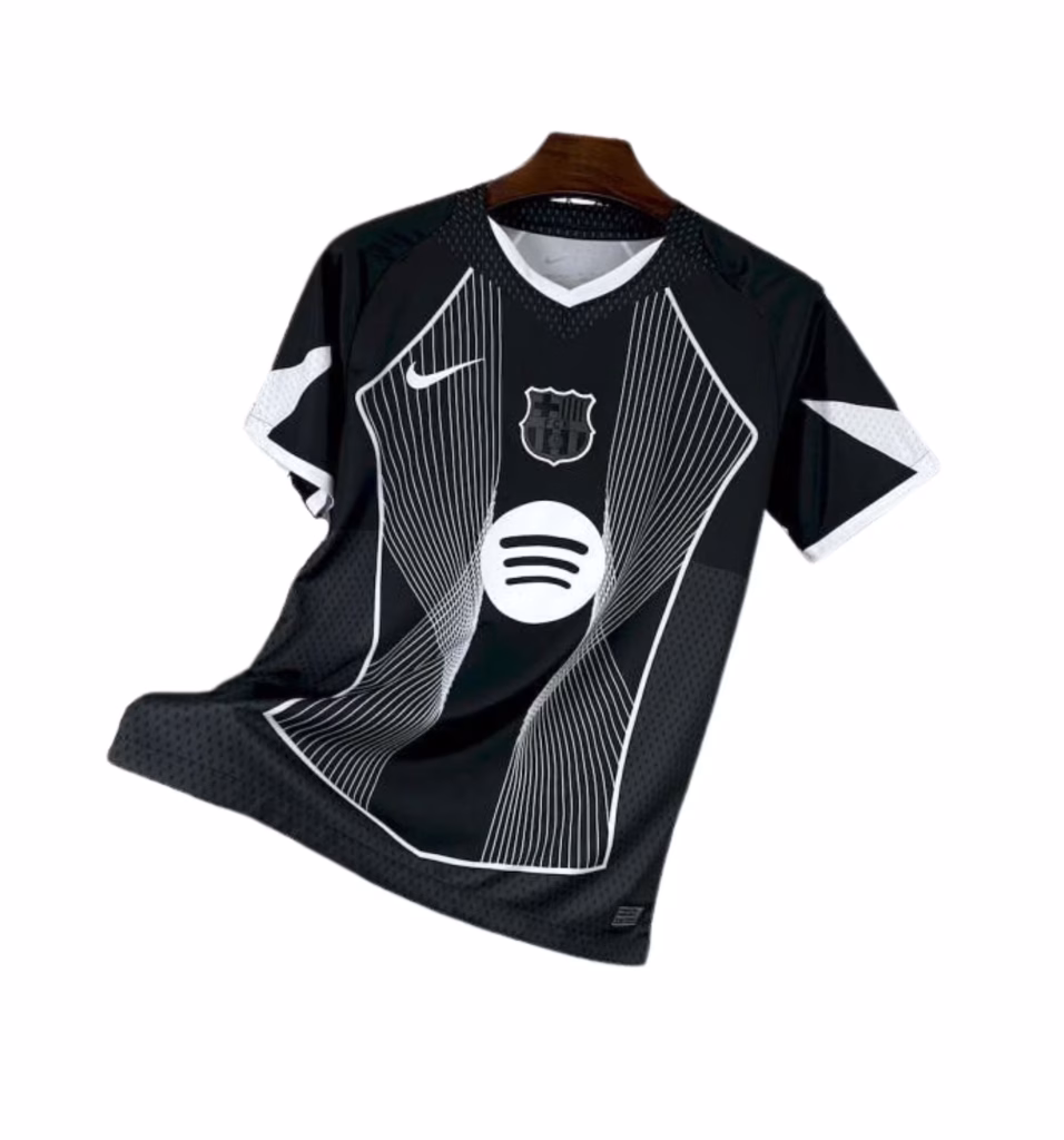 FC Barcelona 2025-26 Limited Black Aurora Premium Kit Fans Version