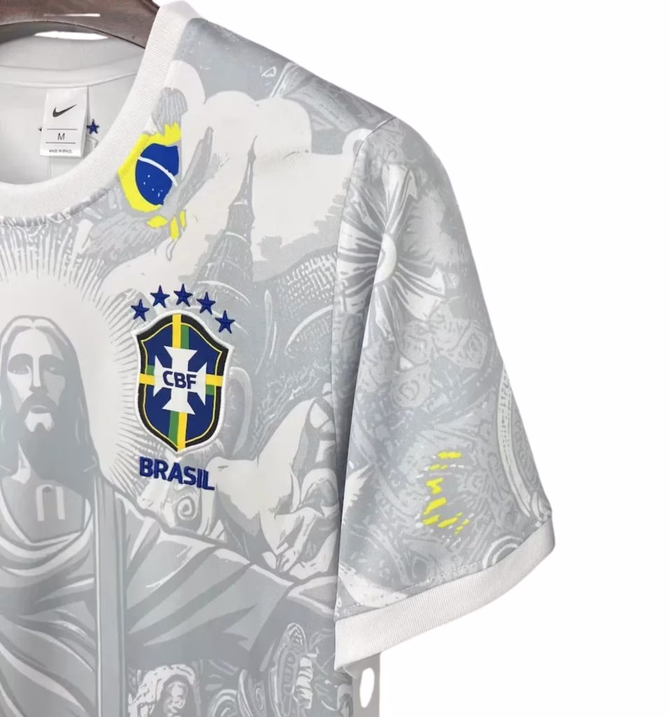 Brazil 2025-26 Limited Jesus White Premium Kit Fans Version