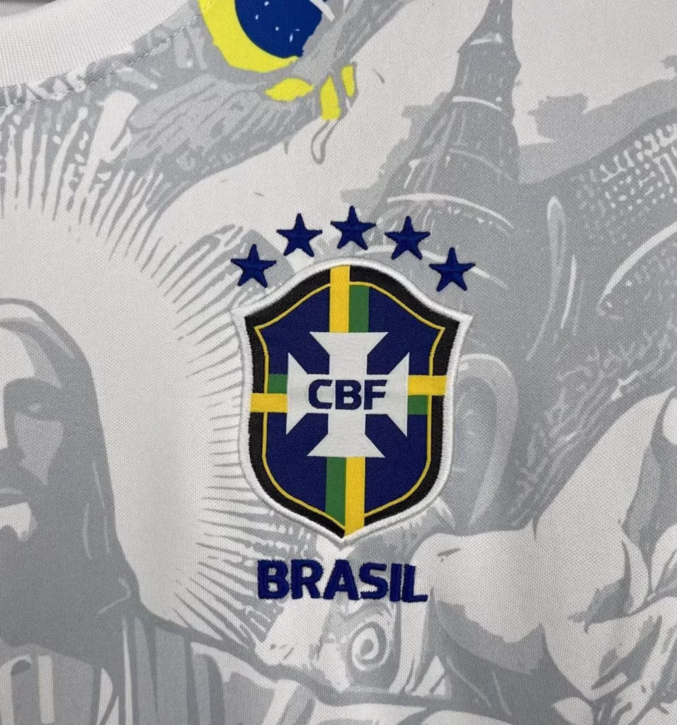 Brazil 2025-26 Limited Jesus White Premium Kit Fans Version