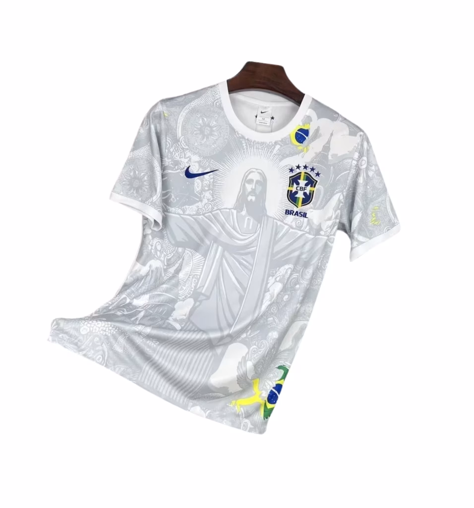 Brazil 2025-26 Limited Jesus White Premium Kit Fans Version