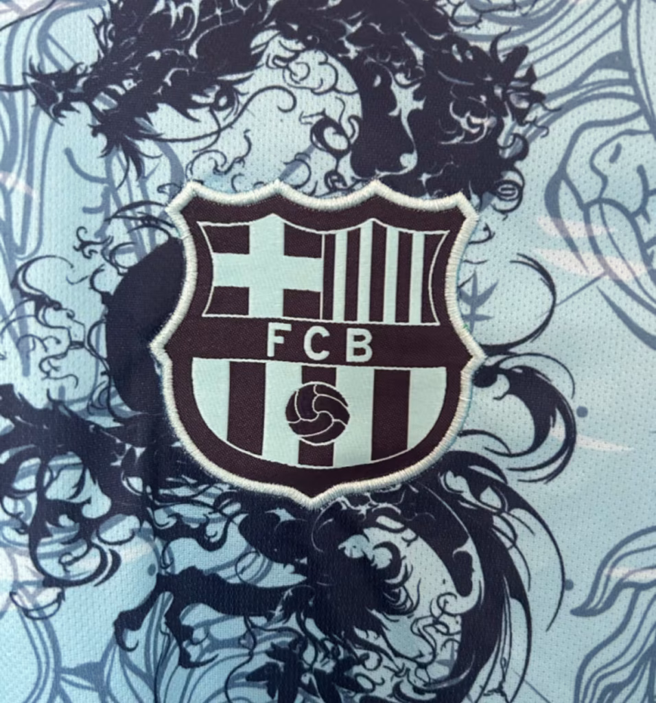 FC Barcelona 2025-26 Limited Blue Dragon Premium Kit Fans Version