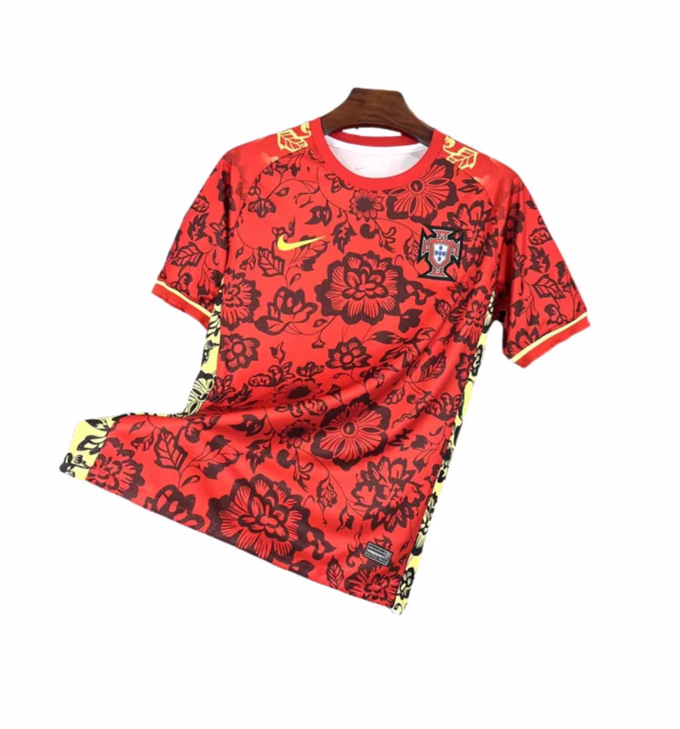 Portugal 2025-26 Limited Red Rose Premium Kit Fans Version