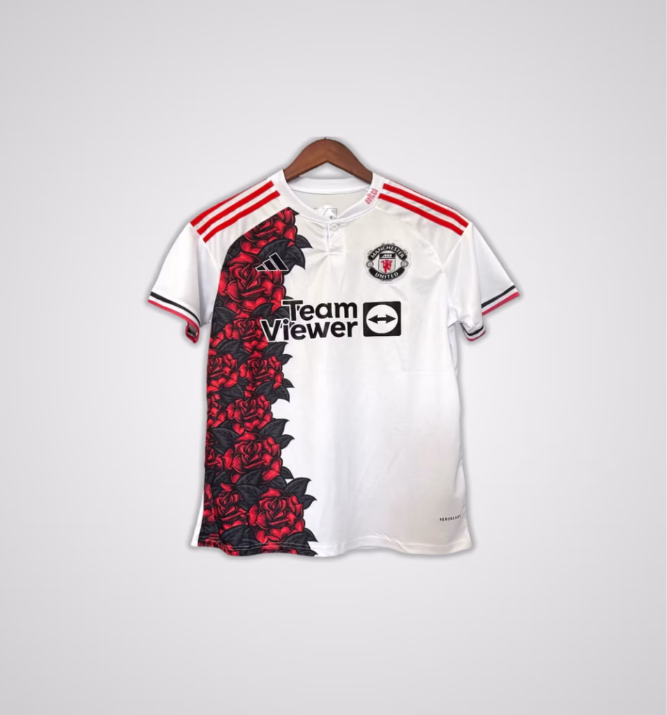 Manchester United 2025-26 Limited Rose White Premium Kit Fans Version