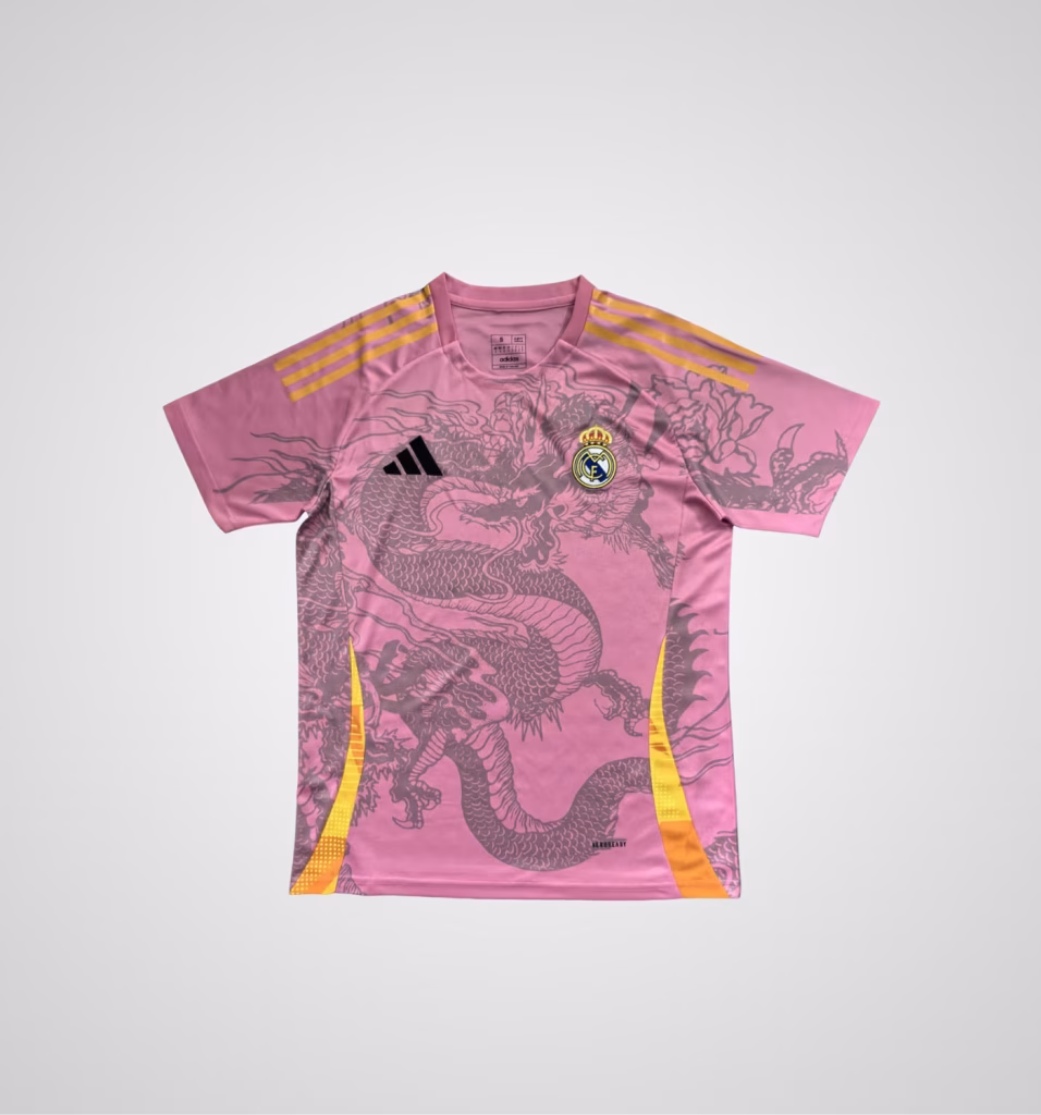 Real Madrid 2025-26 Limited Pink Dragon Premium Kit Fans Version