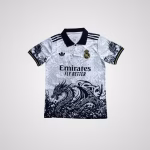 Real Madrid 2025-26 Limited White Black Dragon Premium Kit Fans Version