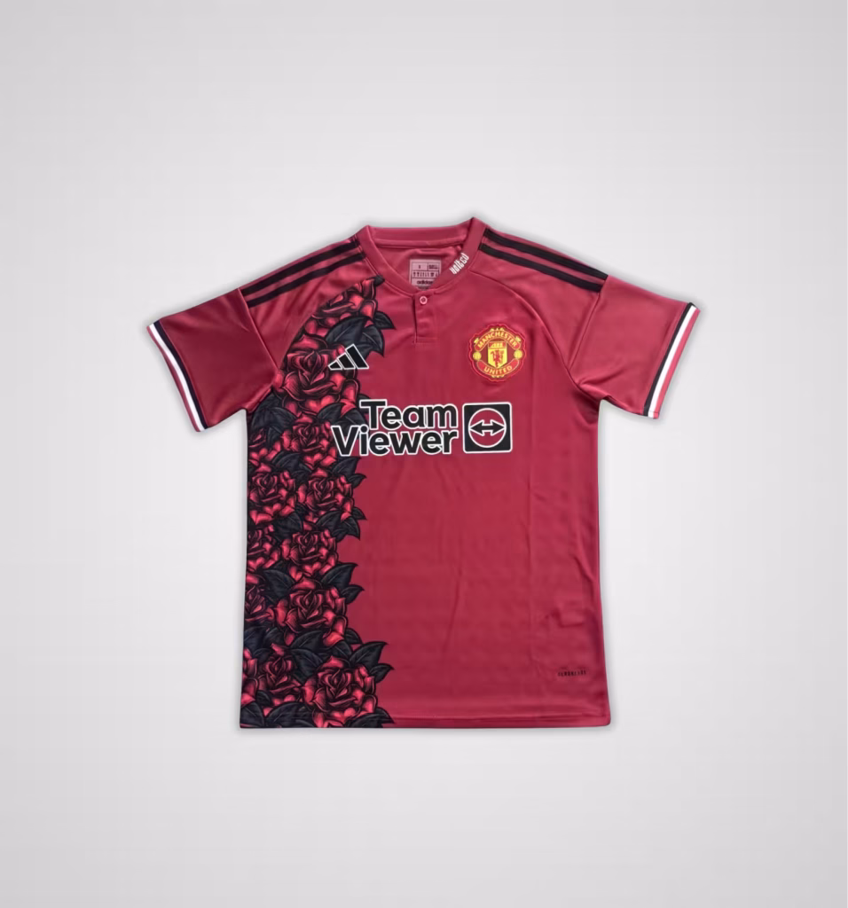 Manchester United 2025-26 Limited Rose Red Premium Kit Fans Version