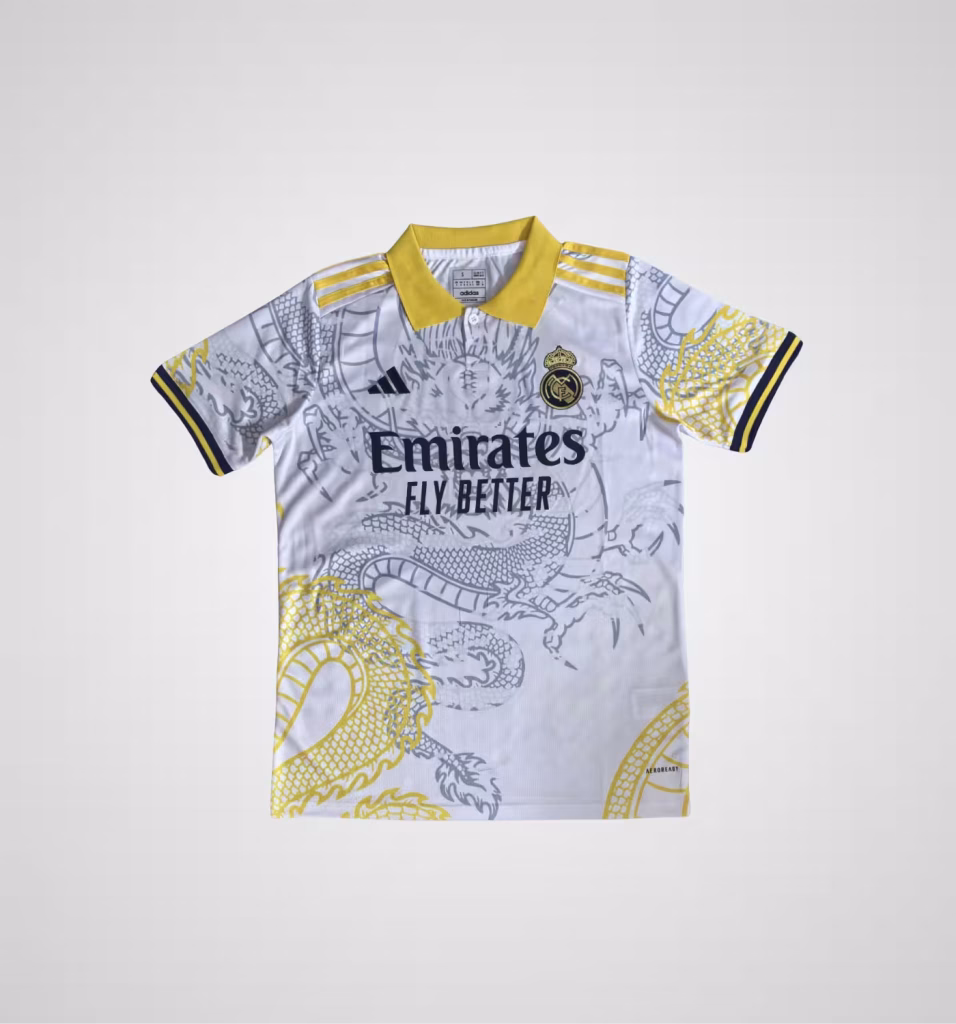 Real Madrid 2025-26 Limited Yellow Spirit Premium Kit Fans Version