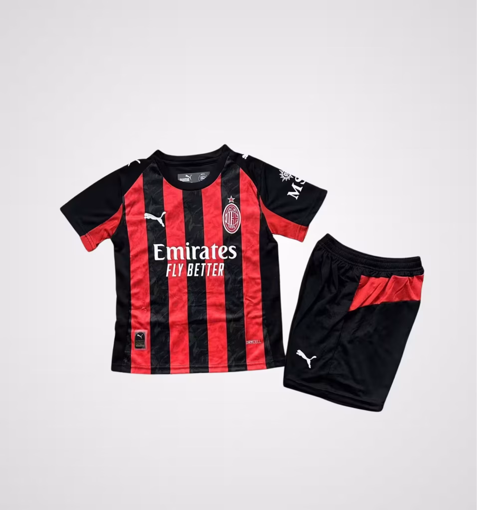 AC Milan 25-26 Home Kit Kids