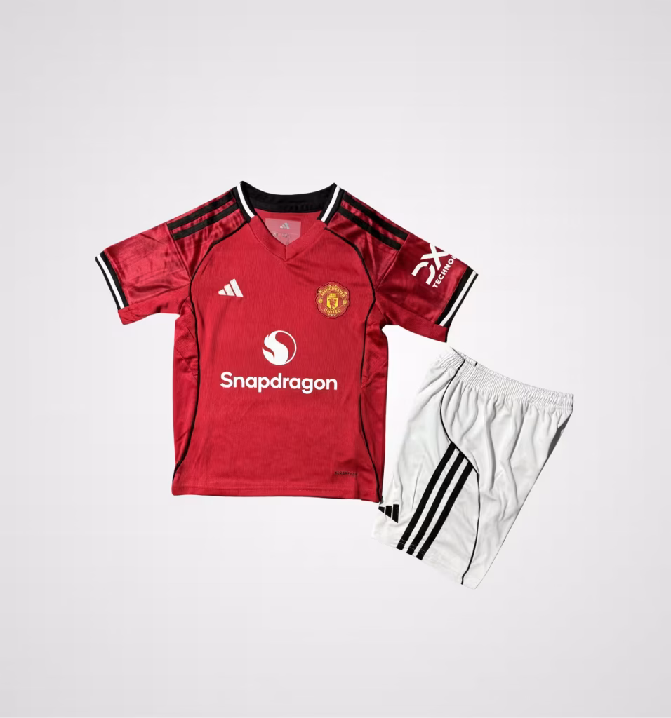 Manchester United 25-26 Home Kit Kids