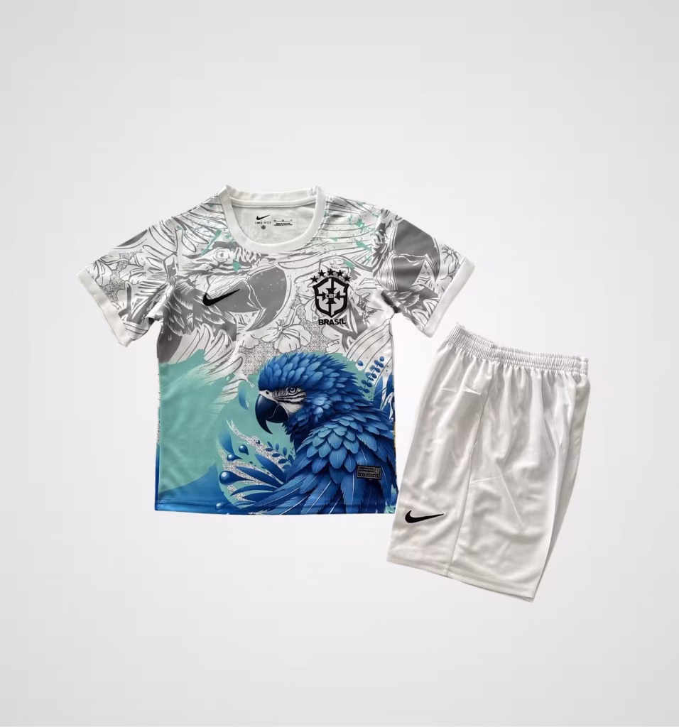 Brazil 2025-26 Blue Parrot Premium Kit Kids