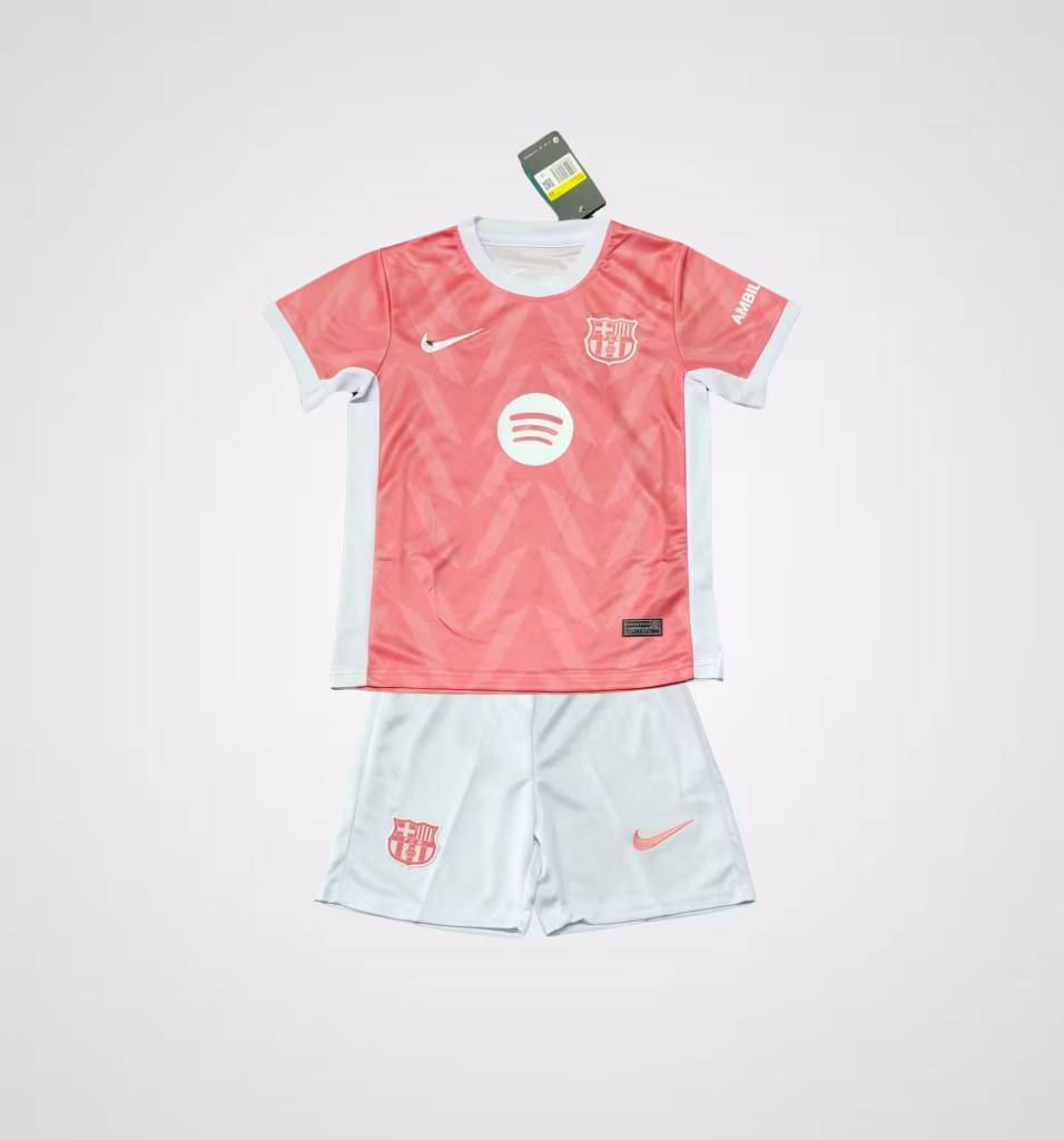FC Barcelona 2025-26 Peach Pulse Premium Kit Kids