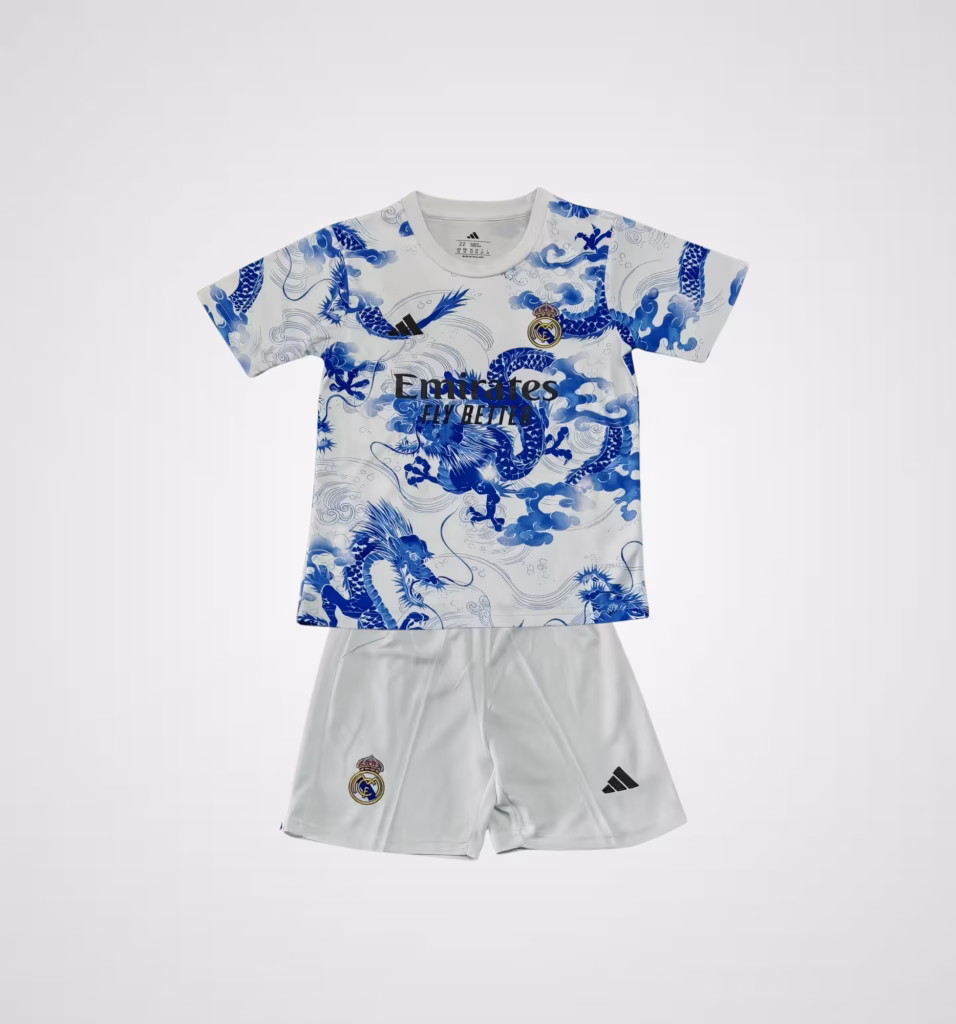 Real Madrid 2025-26 Blue Fury Premium Kit Kids