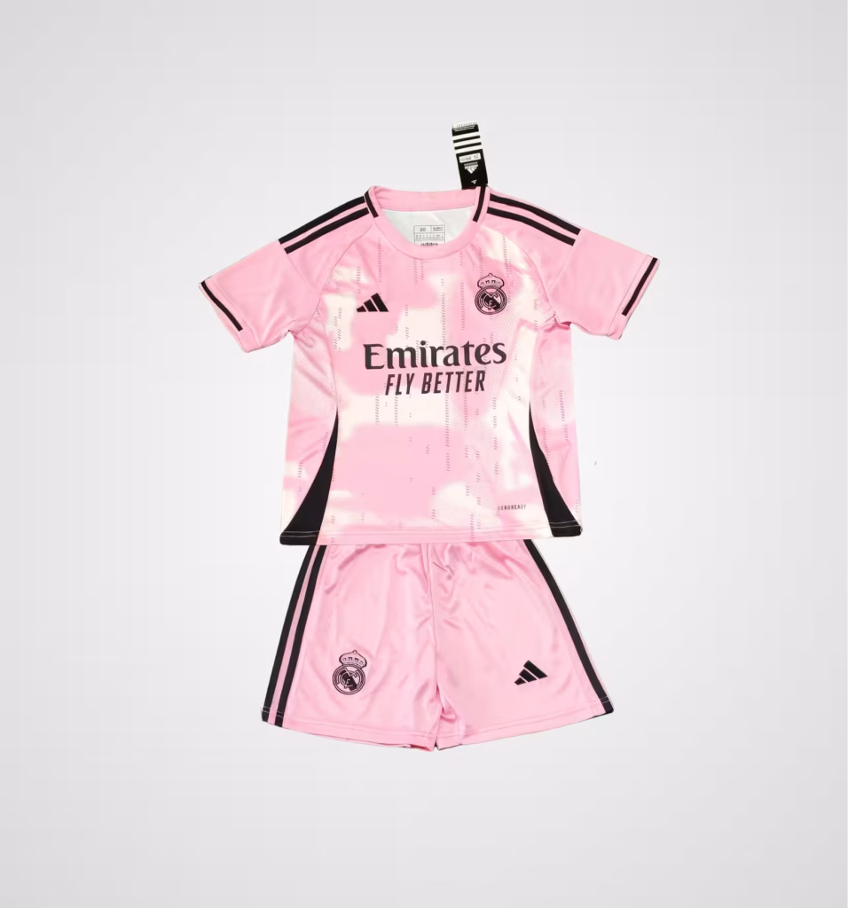 Real Madrid 2025-26 Elite Pink Premium Kit Kids