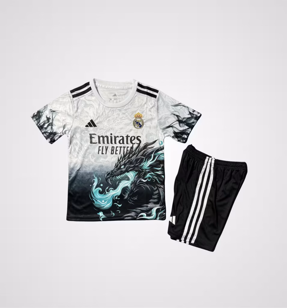 Real Madrid 2025-26 Ice Breath Dragon Premium Kit Kids