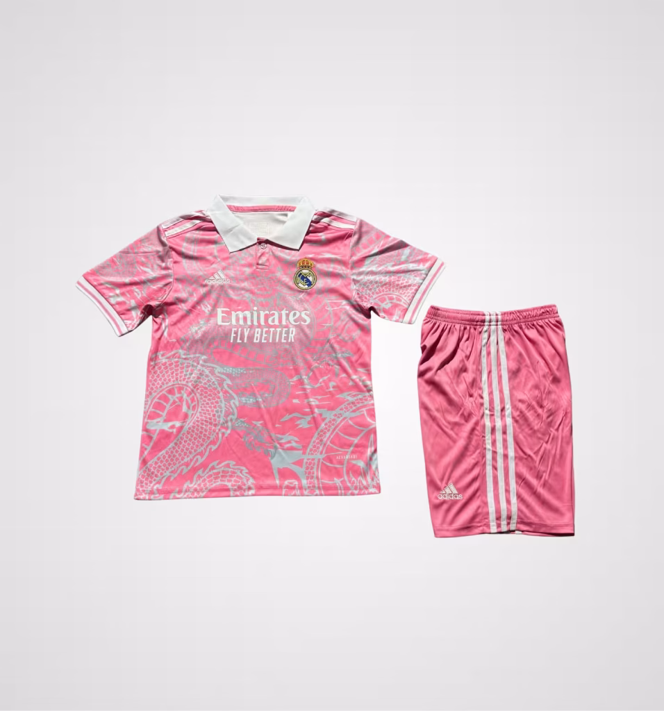 Real Madrid 2025-26 Pinky Gray Dragon Premium Kit Kids