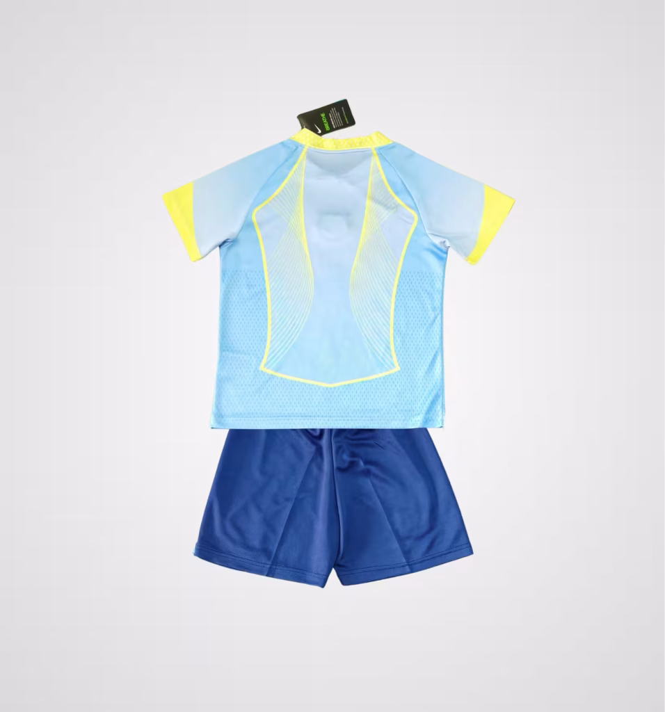 FC Barcelona 2025-26 Sky Blue Aurora Premium Kit Kids