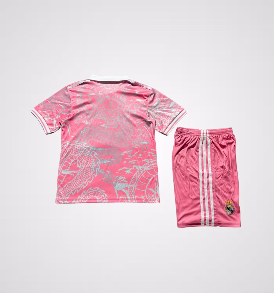 Real Madrid 2025-26 Pinky Gray Dragon Premium Kit Kids