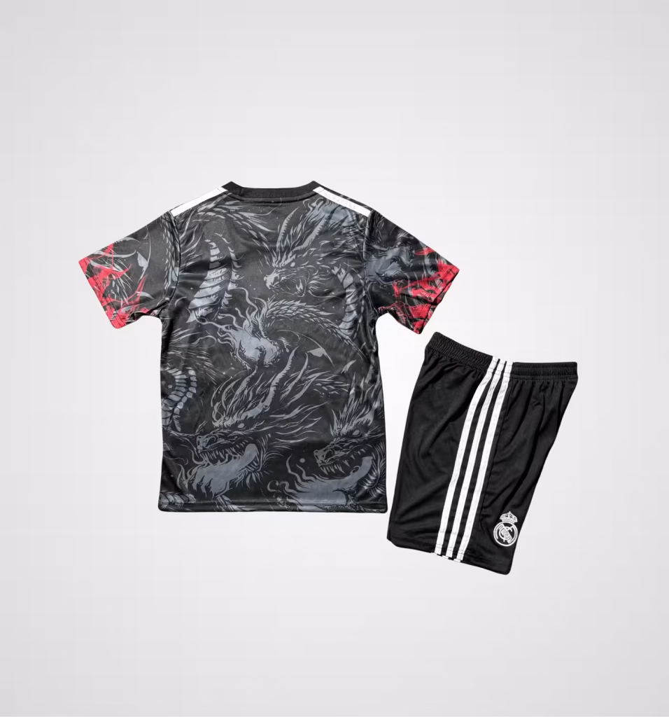 Real Madrid 2025-26 Red Dragon Premium Kit Kids