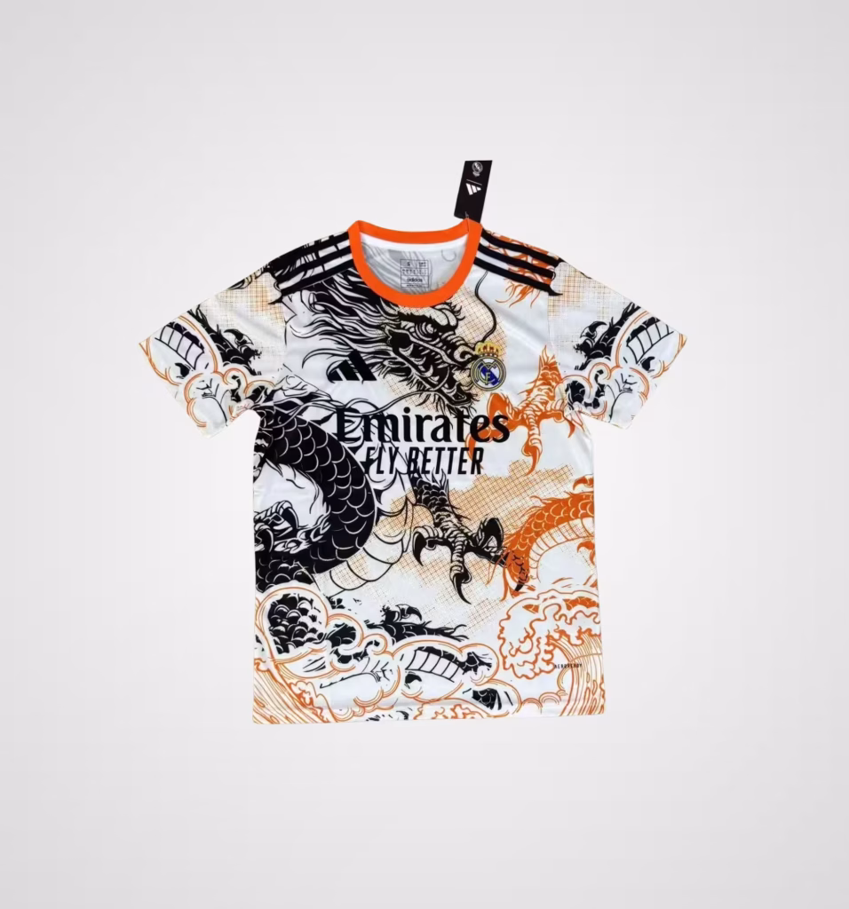 Real Madrid Limited Orange Dragon Premium Kit Fans Version