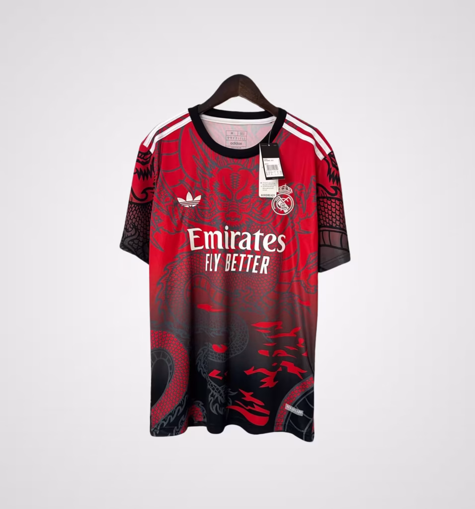 Real Madrid Limited Dark Red Dragon Premium Kit Fans Version