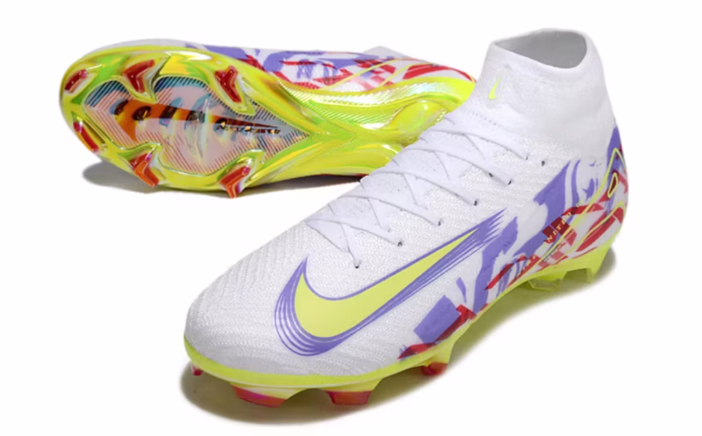 Mercurial Superfly 10 FG White Purple Yellow