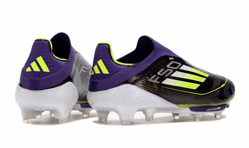 F50+ Elite Laceless FG Dark Purple Neon Green