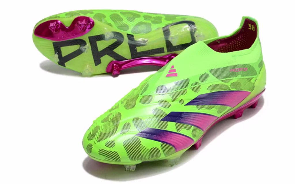 Predator Laceless Elite FG Green Purple Pink