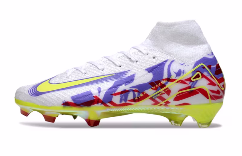 Nike Air Zoom Mercurial 10 FG White Purple Yellow