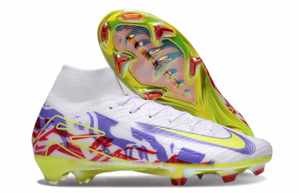 Mercurial Superfly 10 FG White Purple Yellow