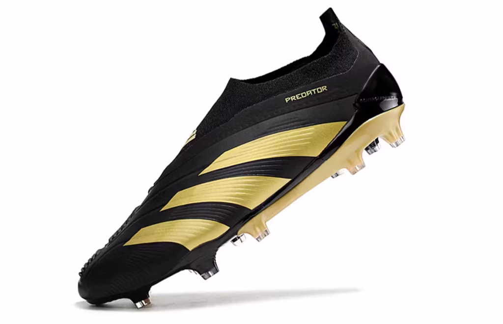 Predator Elite Laceless FG Gold Black