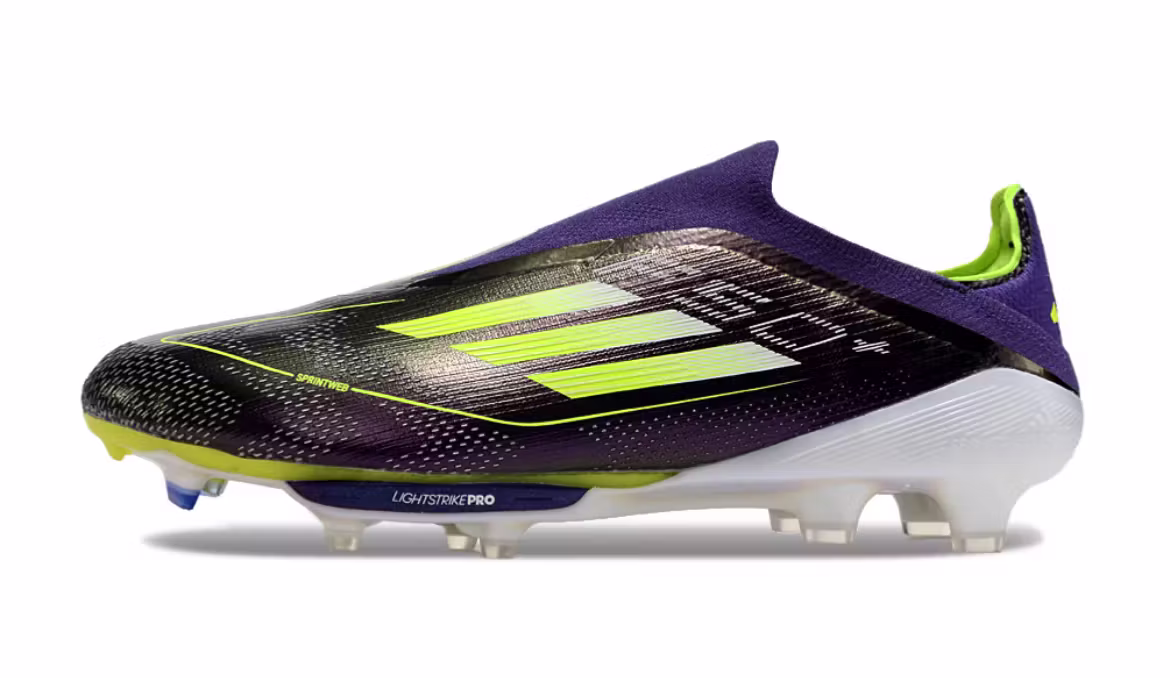 Adidas F50+ Elite FG Laceless Dark Purple Neon Green