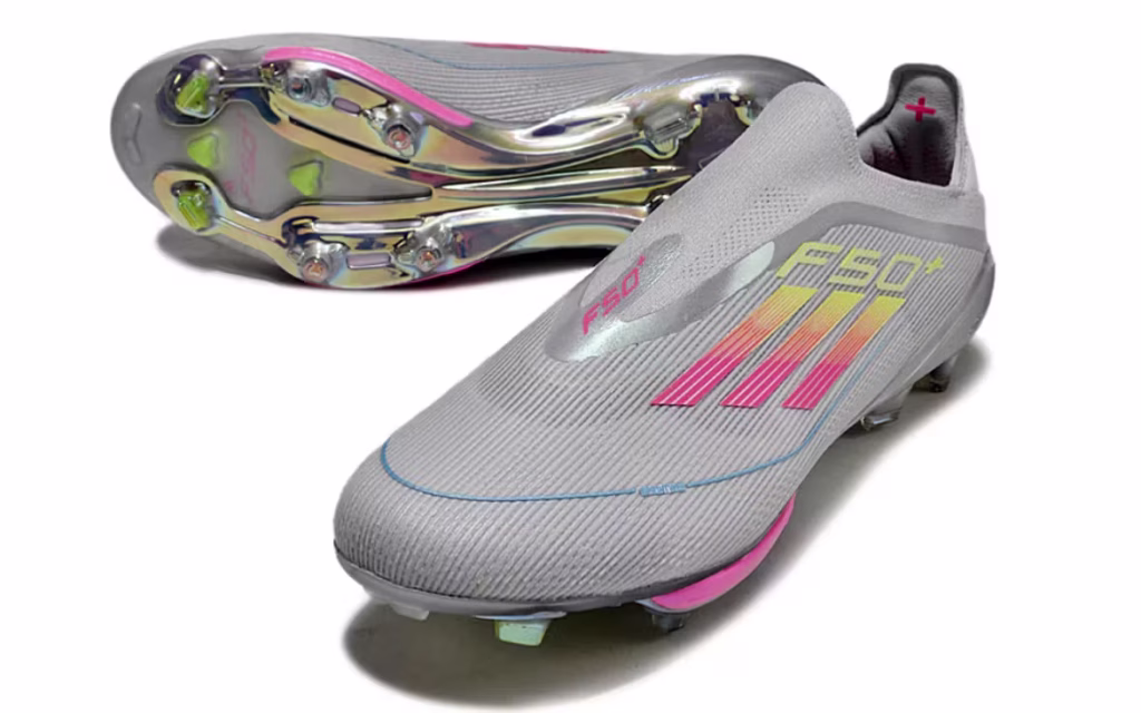 F50+ Elite Laceless FG Gray Pink